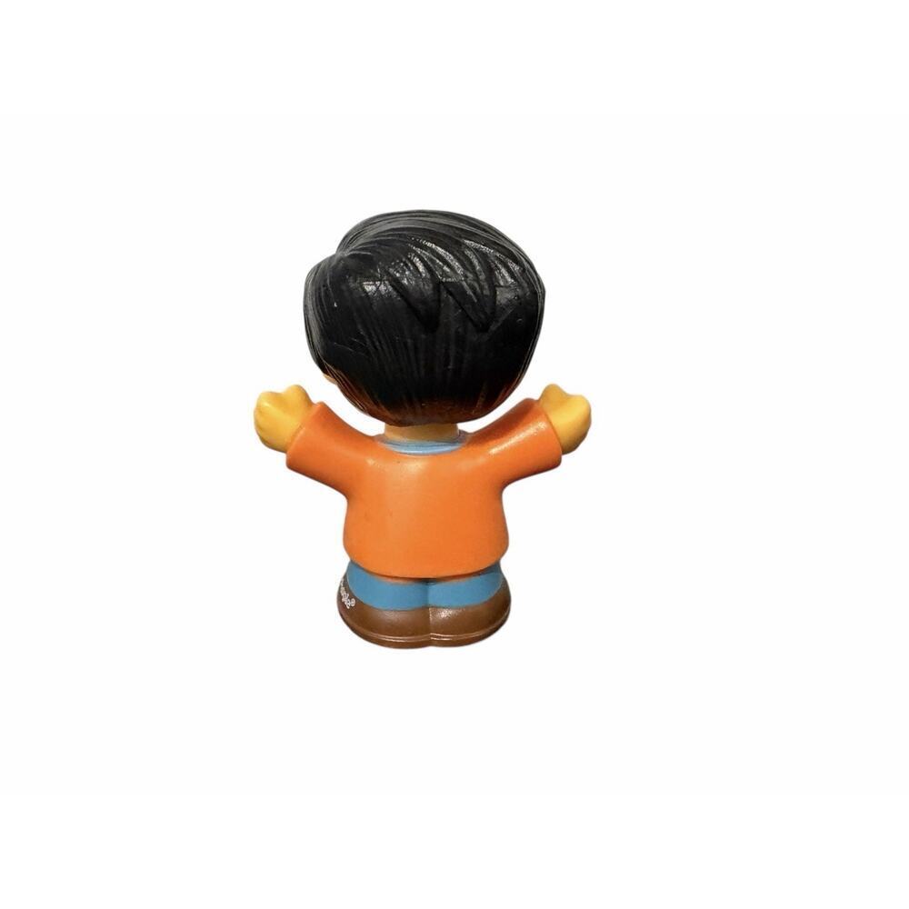 Fisher-Price Little People Boy Koby Black Hair And Orange Robot Shirt 2016 - Picture 3 of 5